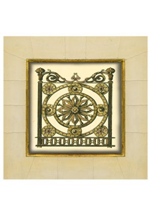 Framed Gate in Gesso III (H) Print