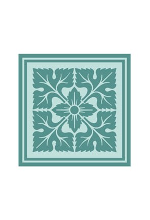 Framed Tonal Woodblock in Blue IV Print