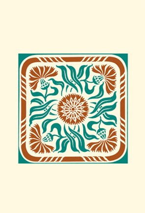 Framed Tile Motif IV Print