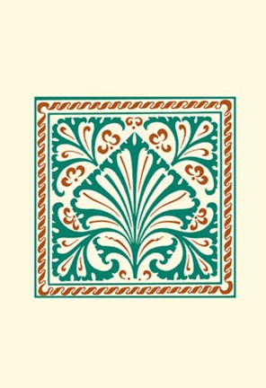 Framed Tile Motif VI Print