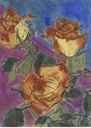 Framed Floral Fantasy V Print