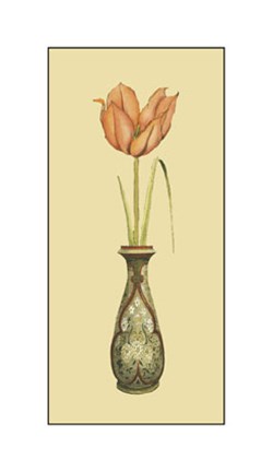 Framed Tulip in Vase I Print