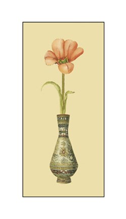 Framed Tulip in Vase II Print