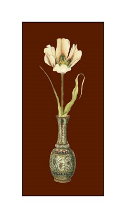 Framed Tulip in Vase III Print