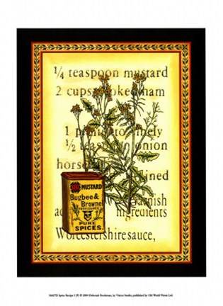 Framed Spice Recipe I Print