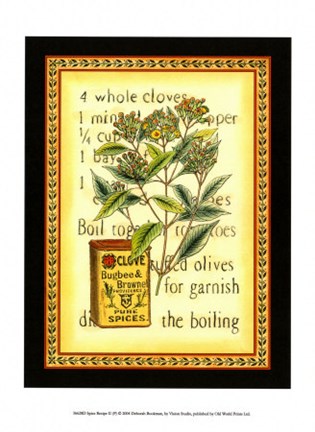 Framed Spice Recipe II Print