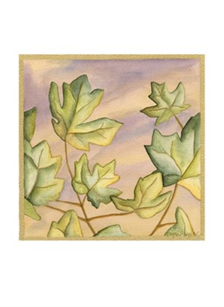 Framed Luminous Leaves III Print