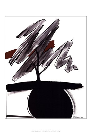 Framed Minimalist Tree III Print