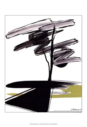 Framed Minimalist Tree IV Print