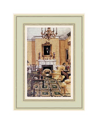 Framed Lincoln Sitting Room in Blair House Print