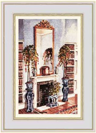 Framed Greenhouse Flowers in a Summer Room Print