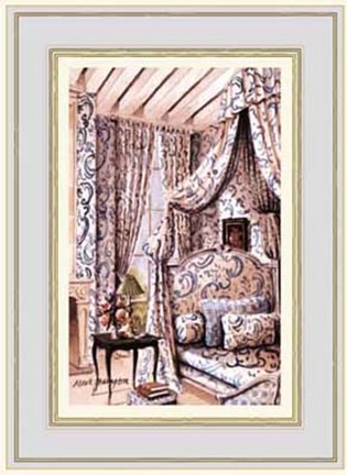 Framed Eternal Charm of Blue and White Print