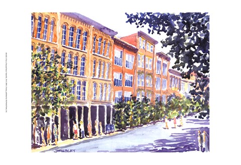 Framed View of Second Street, Nashville, TN Print