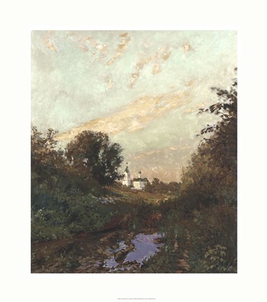 Framed Road to the Church Print