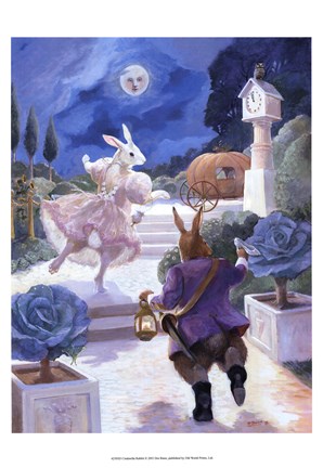 Framed Cinderella Rabbit Print