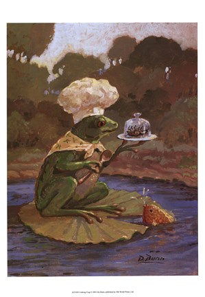 Framed Cooking Frog Print