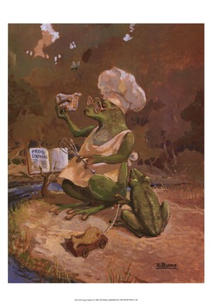 Framed Frog Cookies Print