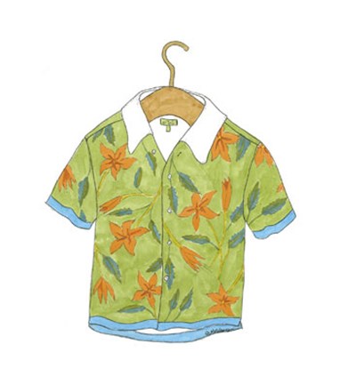 Framed Beach Wear II Print