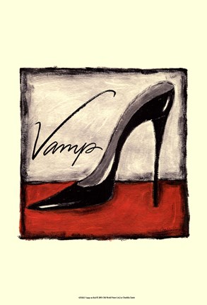 Framed Vamp on Red Print