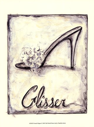 Framed French Slipper Print