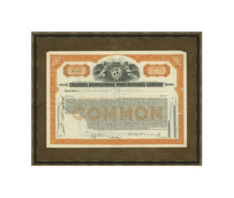 Framed Columbia Graphophone Print