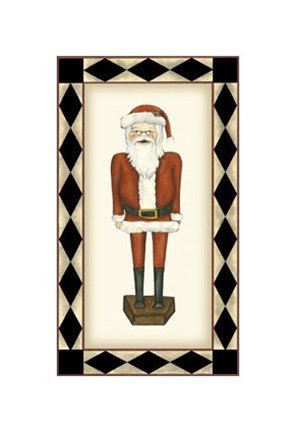 Framed Jolly Santa Print