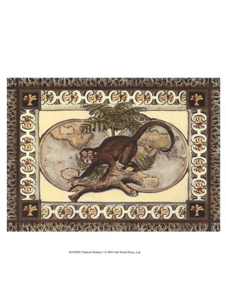 Framed Tropical Monkey I Print