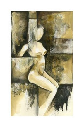 Framed Contemporary Seated Nude I Print