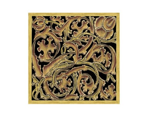 Framed Ornamental Squares I Print