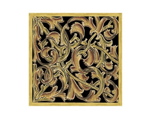 Framed Ornamental Squares II Print