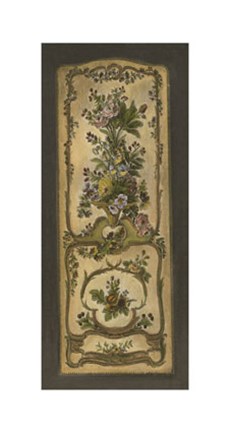 Framed Crackled Tapestry Panel II Print