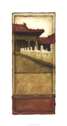 Framed Oriental Panel II Print