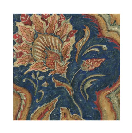 Framed Lapis Paisley II Print