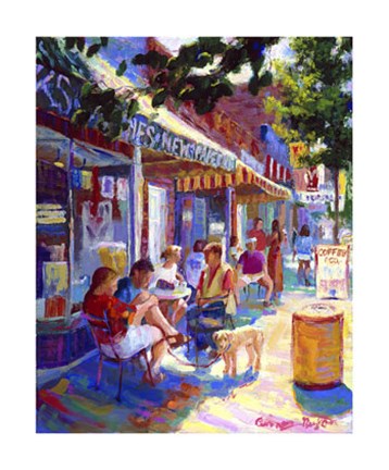 Framed Colorful Cafe Print