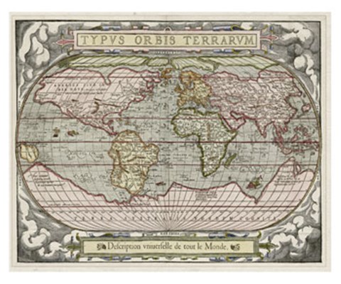 Framed Typvs Orbis Map Print