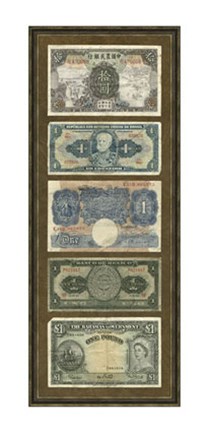Framed Foreign Currency Panel II Print