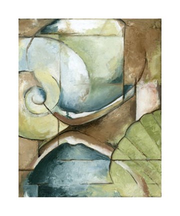 Framed Shell Collage I Print