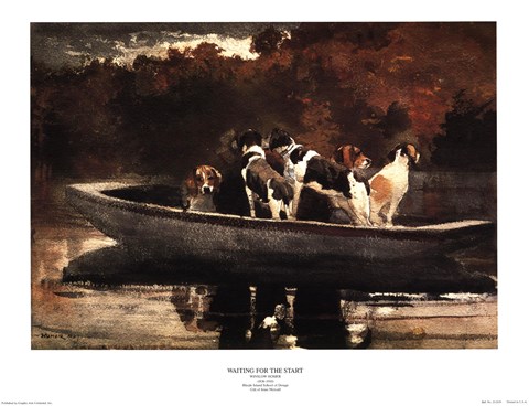 Framed Waiting for the Start Print