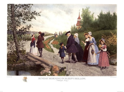 Framed Sunday Morning in Sleepy Hollow Print