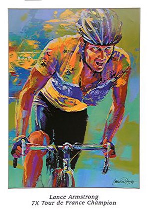 Framed Lance Armstrong - 7X Tour de France Champion Print