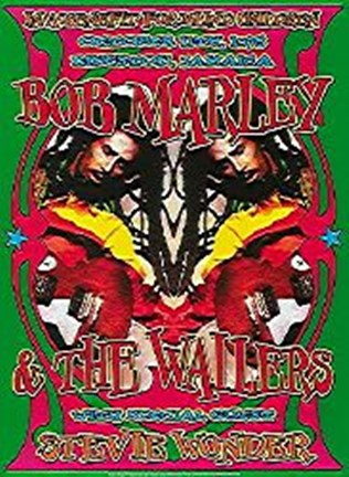 Framed Bob Marley &amp; Stevie Wonder Print