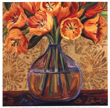 Framed Golden Tulips Print