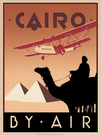 Framed Cairo by Air Print