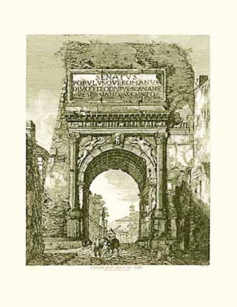 Framed Views Of Rome (Portrait) B&amp;W Print