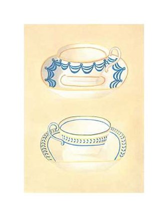 Framed Teacups Print