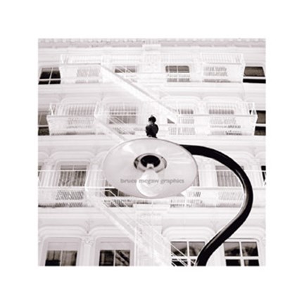 Framed White Facade Print