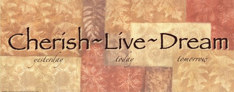 Framed WTlb ButterscotchCherish, Live Dream Print