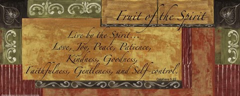 Framed Words to Live By, PanelFruit of the Spirit (Horizontal) Print