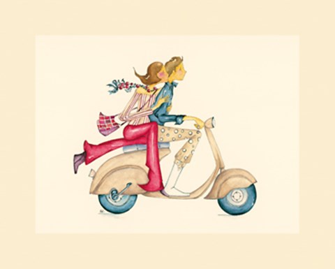 Framed Escapade amoureuse Print