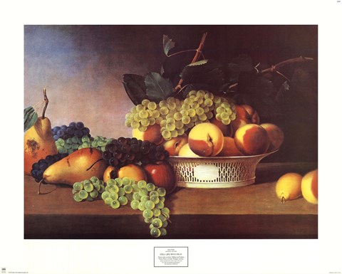 Framed Still Life with Fruit Print